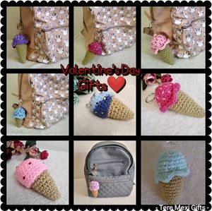Amigurumi Ice Cream cones Crochet keychain icecrea